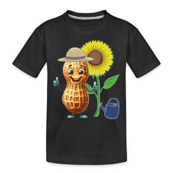 Peanut Gardener Garden Hobby Gardener Gardening - Kids' Premium Organic T-Shirt - black - Front