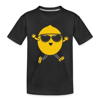 Lemon - Kids' Premium Organic T-Shirt - black - Front