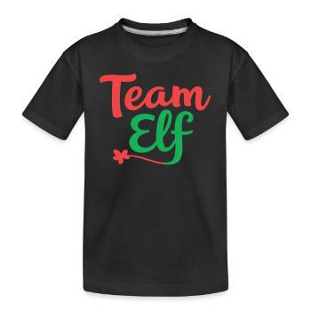 Équipe Elfe Onze Elfes Elfes Noël Onze Noël - T-shirt bio Premium Enfant - noir - Devant