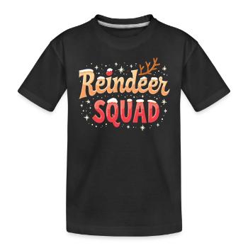 Reindeer Squad Rentier Weihnachten Rentiere Xmas - Kinder Premium Bio T-Shirt - Schwarz - Vorne