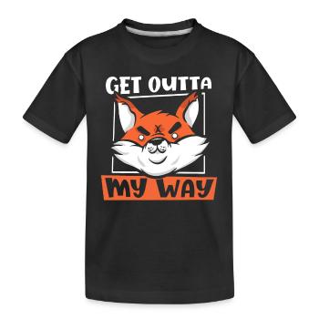 Raus Aus Meinem Weg Rotfuchs Canidae Caninae Fuchs - Kinder Premium Bio T-Shirt - Schwarz - Vorne