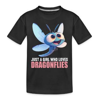 Dragonflies Dragonfly - Kids' Premium Organic T-Shirt - black - Front