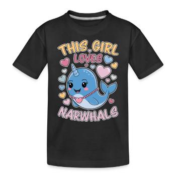 Narval Dire Narvals Drôle Narval Cadeau - T-shirt bio Premium Enfant - noir - Devant