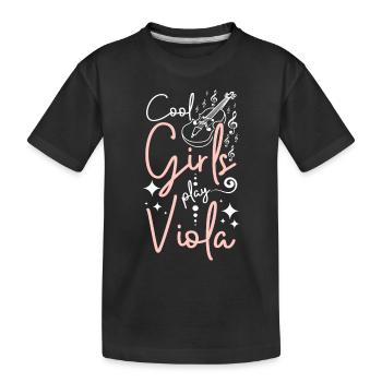 Les filles cool jouent de l’alto - T-shirt bio Premium Enfant - noir - Devant