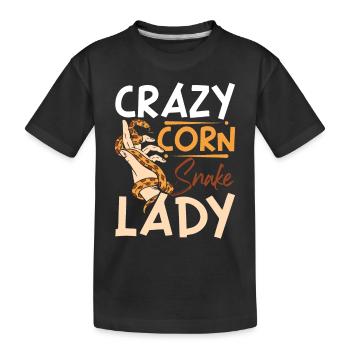 Dame serpent des blés folle - T-shirt bio Premium Enfant - noir - Devant