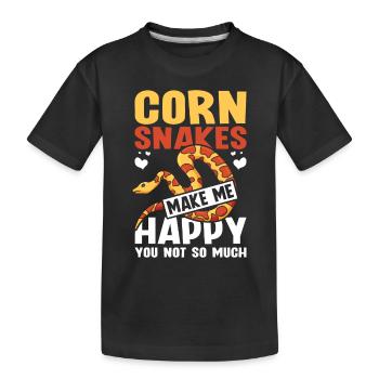 Les serpents des blés me rendent heureux toi pas tellement - T-shirt bio Premium Enfant - noir - Devant