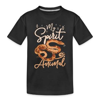 Les serpents des blés sont mes animaux spirituels - T-shirt bio Premium Enfant - noir - Devant