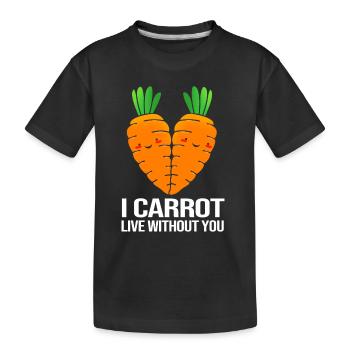 Carrot Vegetables - Kids' Premium Organic T-Shirt - black - Front
