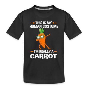 Carrot Vegetables - Kids' Premium Organic T-Shirt - black - Front