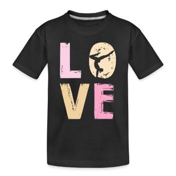 Danse Amour Silhouette Motif Sportif - T-shirt bio Premium Enfant - noir - Devant