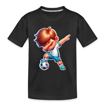 Soccer Soccer Dabbing - T-shirt bio Premium Enfant - noir - Devant