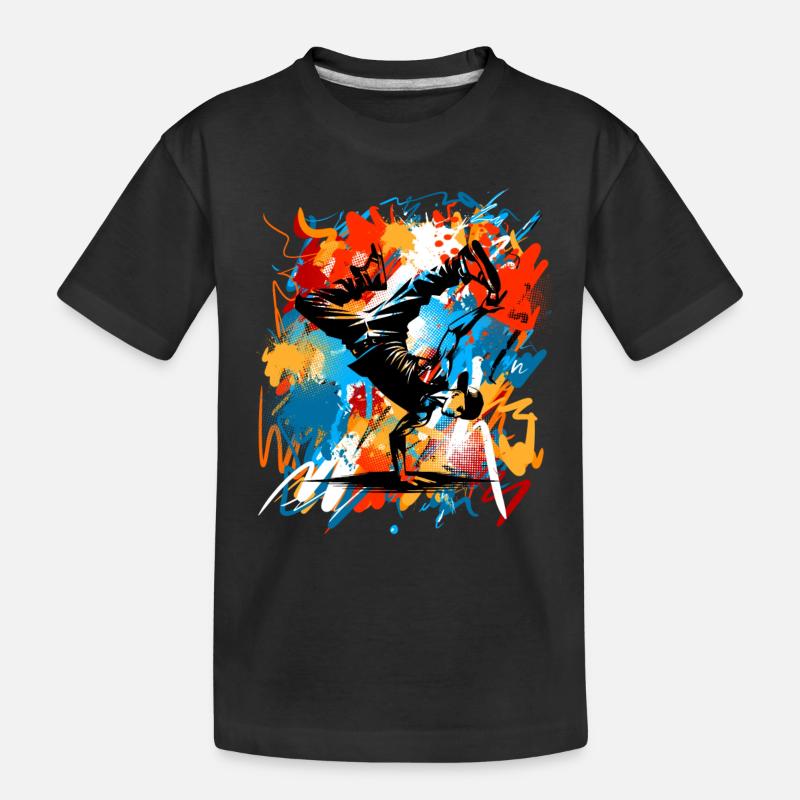 Breakdance - Kinder Premium Bio T-Shirt - Schwarz