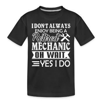 Mechanic Retired Mechanic - Kids' Premium Organic T-Shirt - black - Front