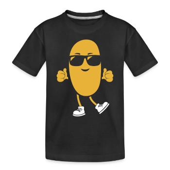 peanut - Kids' Premium Organic T-Shirt - black - Front