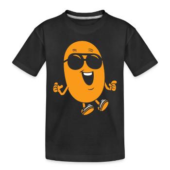 peanut - Kids' Premium Organic T-Shirt - black - Front