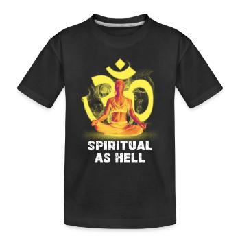 Spiritualité : Om Meditation Art - T-shirt bio Premium Enfant - noir - Devant
