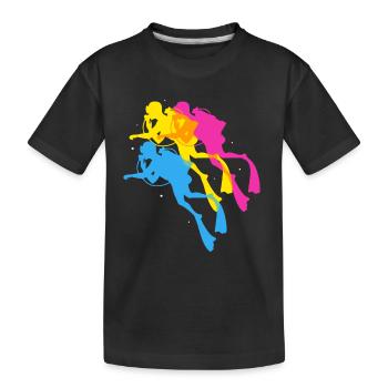 Dive - Kids' Premium Organic T-Shirt - black - Front