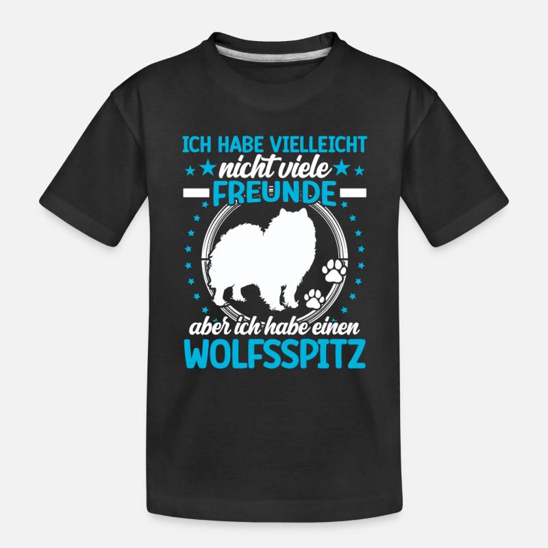 Wolfspitz est mon ami Keeshond - T-shirt bio Premium Enfant - noir
