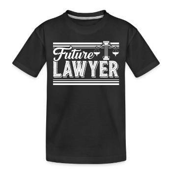 Lawyer Future Lawyer - Kids' Premium Organic T-Shirt - black - Front