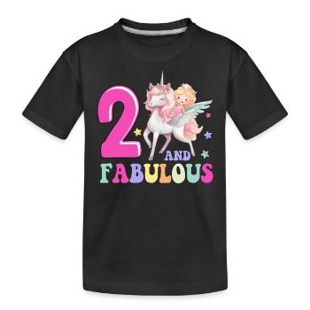 2 And Fabulous - Kids' Premium Organic T-Shirt - black - Front