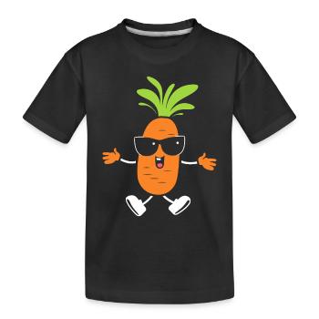 Carrot - Kids' Premium Organic T-Shirt - black - Front