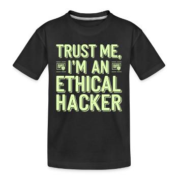 Ethisches Hacking Cybersicherheit Digitale - Kinder Premium Bio T-Shirt - Schwarz - Vorne