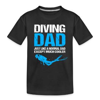 Dive - Kids' Premium Organic T-Shirt - black - Front