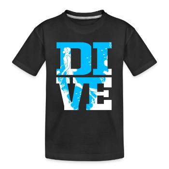 Dive - Kids' Premium Organic T-Shirt - black - Front