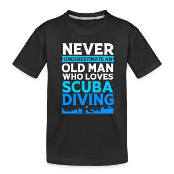 Dive - Kids' Premium Organic T-Shirt - black - Front