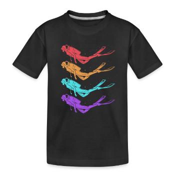 Dive - Kids' Premium Organic T-Shirt - black - Front