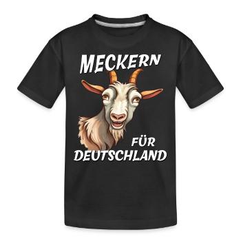 ZIEGE MECKERN FÜR DEUTSCHLAND - Kinder Premium Bio T-Shirt - Schwarz - Vorne