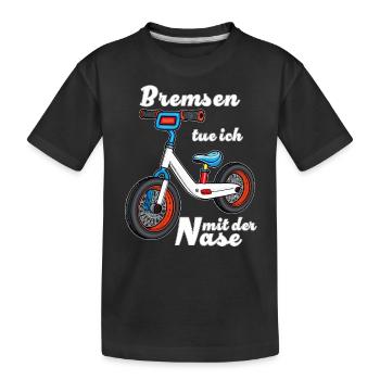 Je freine avec mon nez - T-shirt bio Premium Enfant - noir - Devant