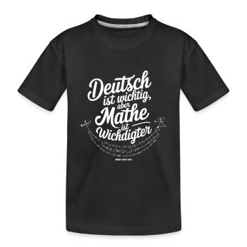 Untitled Project Deutsch ist wichtig - Kinder Premium Bio T-Shirt - Schwarz - Vorne