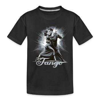 Tango Tanz für einen Tango Tänzer Tänzerinnen - Kinder Premium Bio T-Shirt - Schwarz - Vorne
