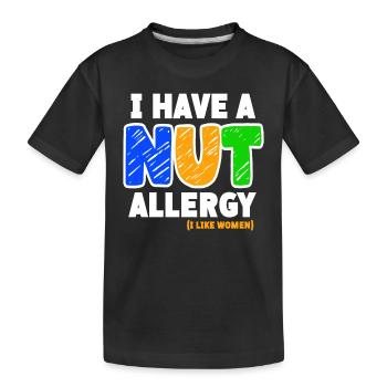 J’ai une allergie aux noix drôle de dicton pour - T-shirt bio Premium Enfant - noir - Devant