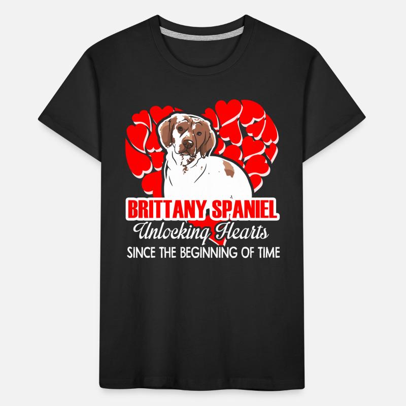 Brittany Spaniel Unlocking Hearts Kids' Premium Organic T-Shirt