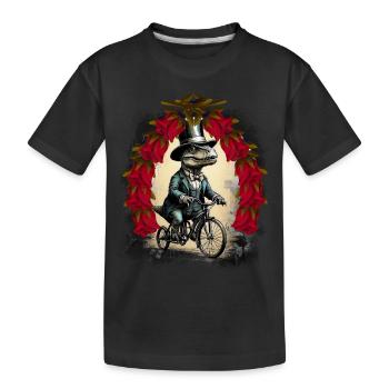 Reptile Reptile Roue de vélo Amphibie Crocodile - T-shirt bio Premium Enfant - noir - Devant