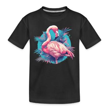 Flamingos Flamingo - Kids' Premium Organic T-Shirt - black - Front