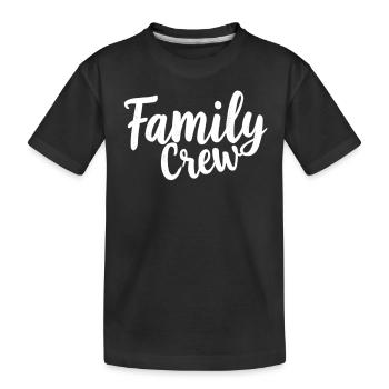 Family Crew Family Large Family Families - Kids' Premium Organic T-Shirt - black - Front
