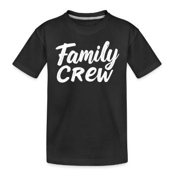 Family Crew Family Large Family Families - Kids' Premium Organic T-Shirt - black - Front