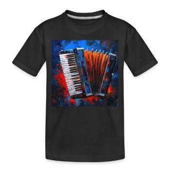 Accordion - Kids' Premium Organic T-Shirt - black - Front