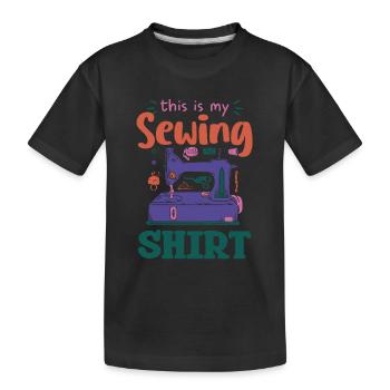 C’est ma chemise de couture Couture créative - T-shirt bio Premium Enfant - noir - Devant
