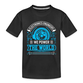 Elektroniker: Wir treiben die Welt an! - Kinder Premium Bio T-Shirt - Schwarz - Vorne