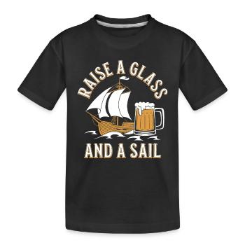 Sailors Sea Shanty Singing Ship Adventures - Kids' Premium Organic T-Shirt - black - Front