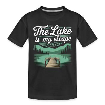 Natation sauvage Aventure en plein air et Open - T-shirt bio Premium Enfant - noir - Devant