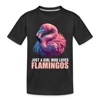 Flamingos Flamingo - Kids' Premium Organic T-Shirt - black - Front