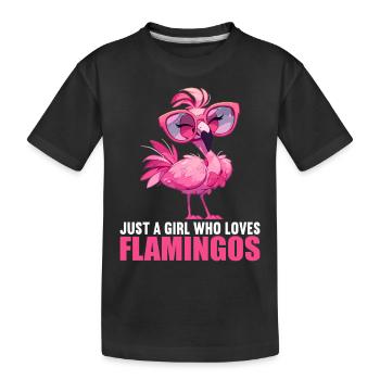 Flamingos Flamingo - Kids' Premium Organic T-Shirt - black - Front