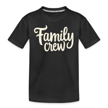Family Crew Family Large Family Families - Kids' Premium Organic T-Shirt - black - Front