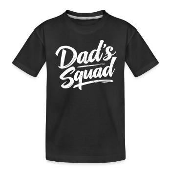 Dad's Squad Papa Vater Papa Geburtstag Papa - Kinder Premium Bio T-Shirt - Schwarz - Vorne