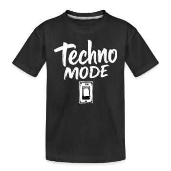 Techno Mode On Techno Techno Music Techno - Kids' Premium Organic T-Shirt - black - Front